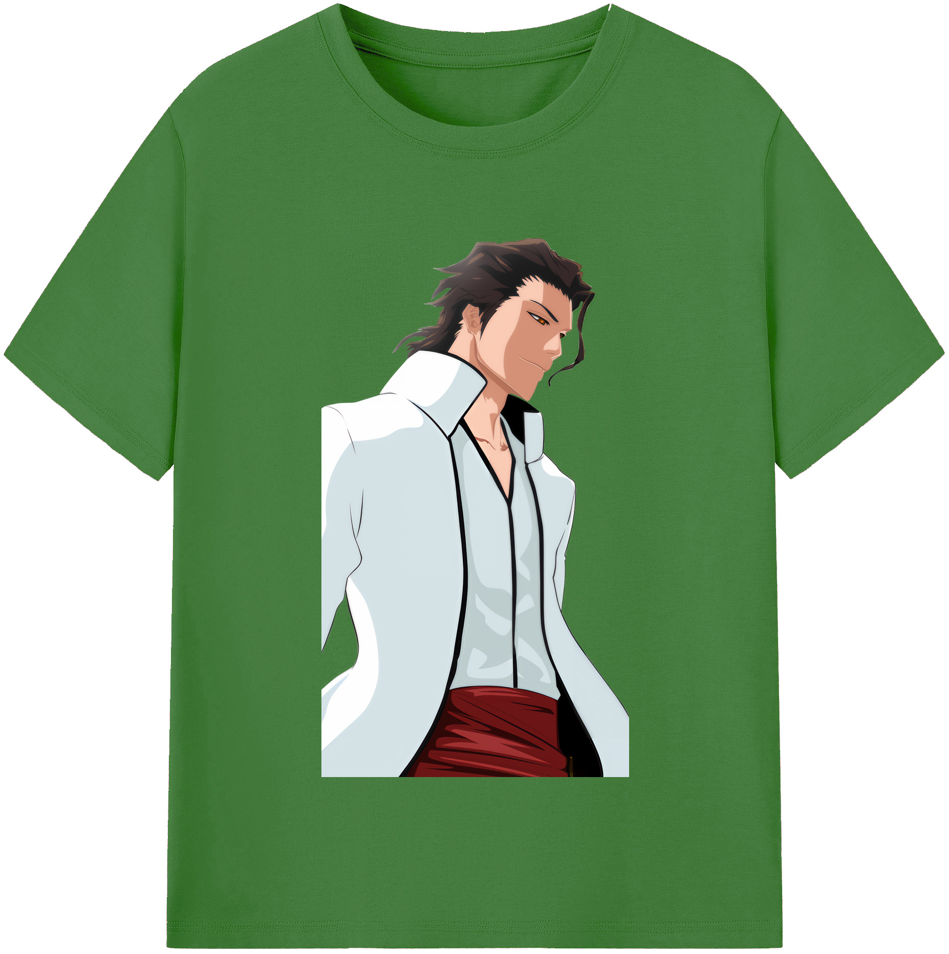（画像用） ブリーチ 藍染 惣右介（あいぜん そうすけ） BLEACH Aizen Sousuke レディースカジュアルプリントTシャツ（綿100％）